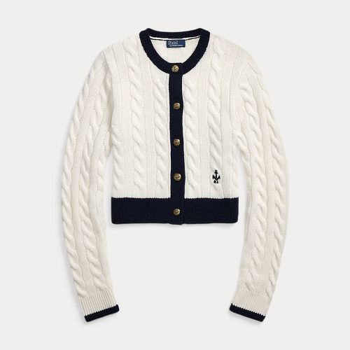 Cardigan torsadé logo et ancre cachemire - Polo Ralph Lauren - Modalova