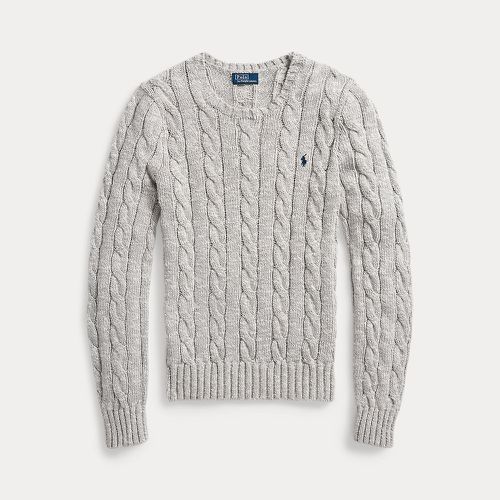 Pull torsadé ragg en coton à col rond - Polo Ralph Lauren - Modalova