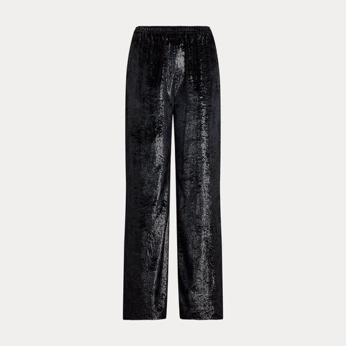 Pantalon jambe large velours métallisé - Polo Ralph Lauren - Modalova