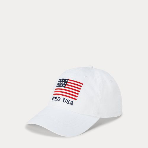 Casquette brodée d'un drapeau en sergé - Polo Ralph Lauren - Modalova