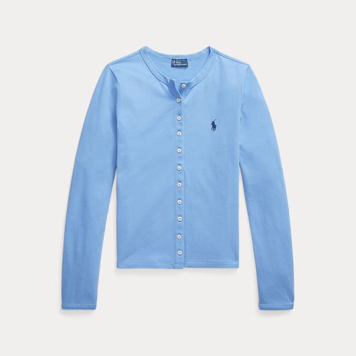 Cardigan col rond coton piqué stretch - Polo Ralph Lauren - Modalova