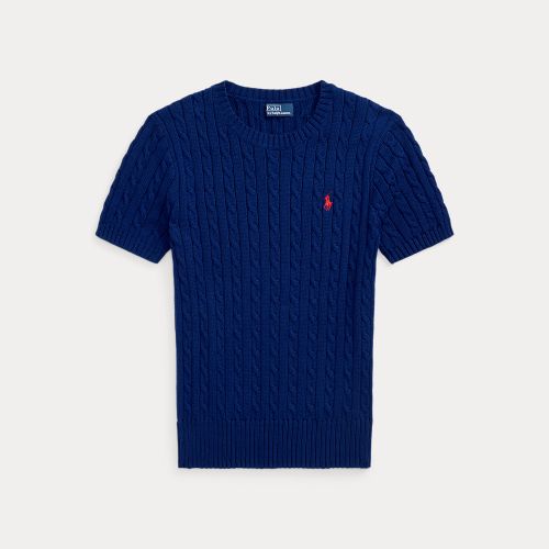 Pull torsadé à manches courtes en coton - Polo Ralph Lauren - Modalova