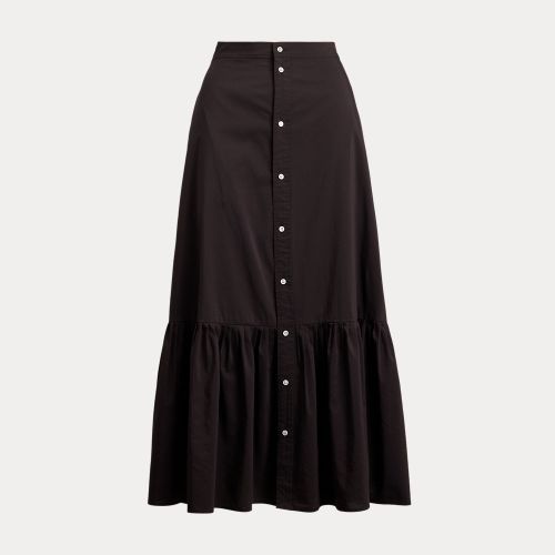 Jupe en coton et soie à ourlet volanté - Polo Ralph Lauren - Modalova