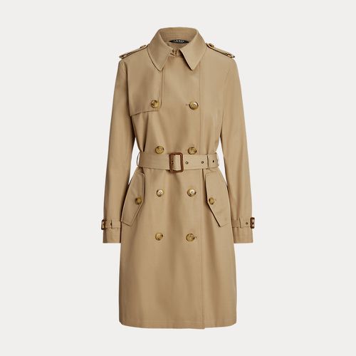 Petite - Trench-coat croisé en coton mélangé - Lauren Petite - Modalova