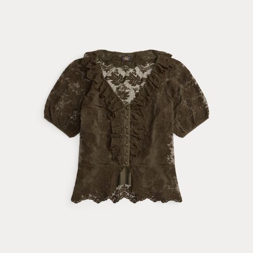 Blouse dentelle brodée volantée - RRL - Modalova