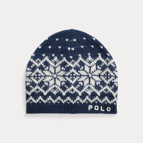 Bonnet à motif flocon de neige en laine - Polo Ralph Lauren - Modalova