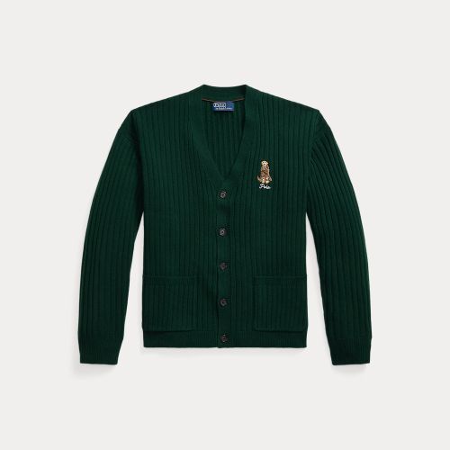Cardigan Big Fit brodé chien en laine - Polo Ralph Lauren - Modalova
