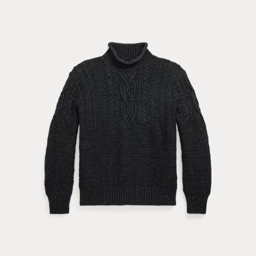 Pull à col roulotté en coton et laine - RRL - Modalova