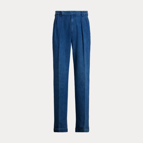 Pantalon fait main en denim de coton-lin - Purple Label - Modalova