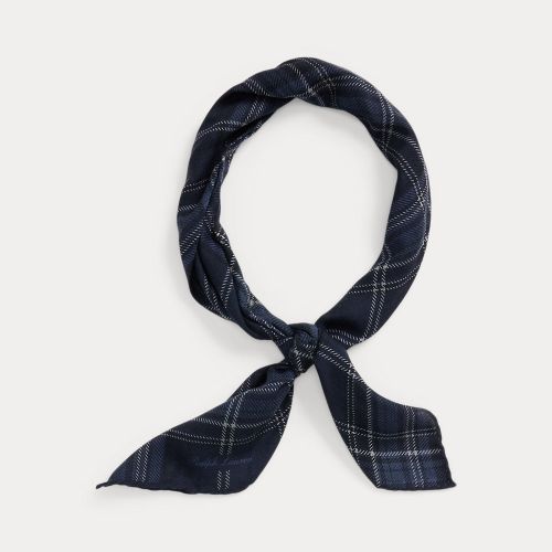 Foulard écossais en cachemire et soie - Purple Label - Modalova