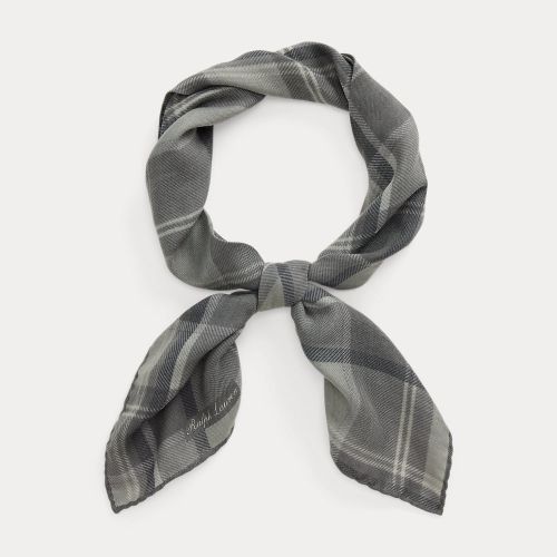 Foulard écossais en cachemire et soie - Purple Label - Modalova