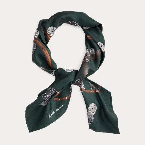 Foulard en sergé de soie à motif - Purple Label - Modalova