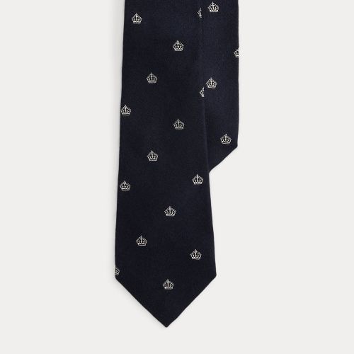 Cravate club soie et cachemire - Purple Label - Modalova