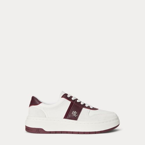 Baskets bicolores Harlie en cuir et daim - Lauren - Modalova