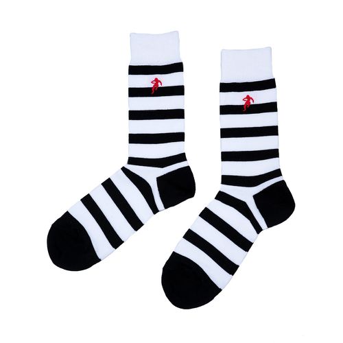 Chaussettes blanches rayées noir - Ruckfield - Modalova