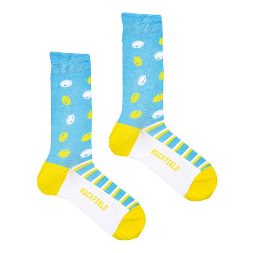 Chaussettes ballons de rugby turquoise - Ruckfield - Modalova