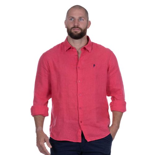 Chemise Lin manches longues Fuschia - Ruckfield - Modalova