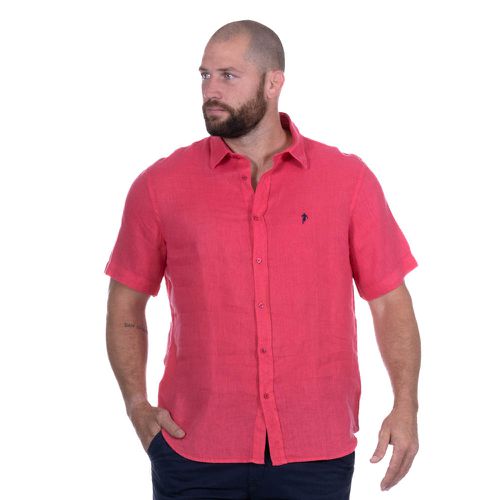 Chemise Lin manches courtes fuschia - Ruckfield - Modalova