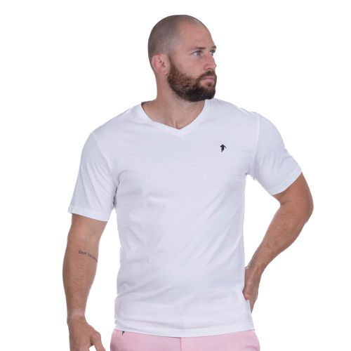 T-shirt Basique col V blanc - Ruckfield - Modalova