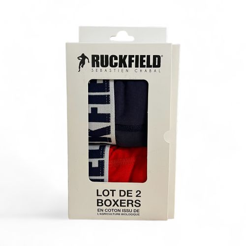 Lot de 2 boxers Essentiels rouge/marine - Ruckfield - Modalova