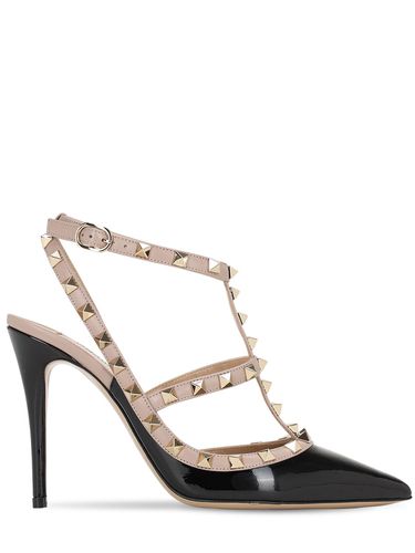 Escarpins En Cuir Verni Rockstud 100 Mm - VALENTINO GARAVANI - Modalova