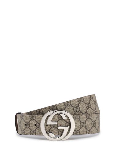 Ceinture En Toile Enduite À Logo Gg Supreme 4 Cm - GUCCI - Modalova