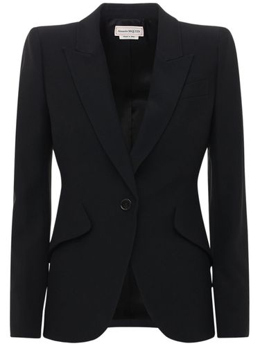 Veste Cintrée En Crêpe À Boutonnage Simple - ALEXANDER MCQUEEN - Modalova