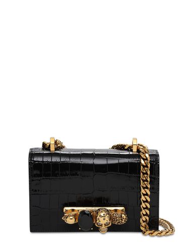 Sac Porté Épaule Mini Embossé Croco - ALEXANDER MCQUEEN - Modalova