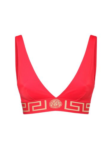 Haut De Bikini Triangle À Motif Grec - VERSACE - Modalova