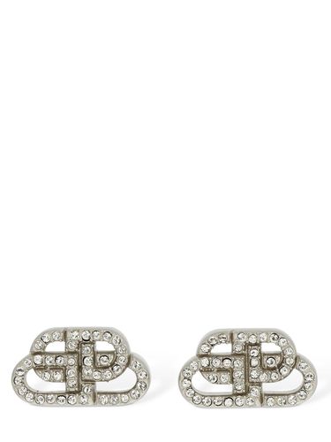 Clous D’oreilles Mini En Cristaux À Logo Bb Xs - BALENCIAGA - Modalova