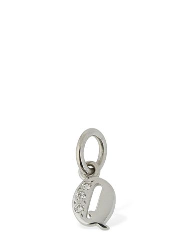 Pendentif Q En Or Blanc 18 K Et Diamants - DODO - Modalova