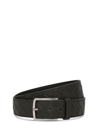 Ceinture En Cuir Avec Boucle New Intreccio 3,5 Cm - BOTTEGA VENETA - Modalova