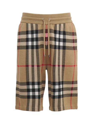 Short En Maille De Laine Et Soie À Carreaux - BURBERRY - Modalova