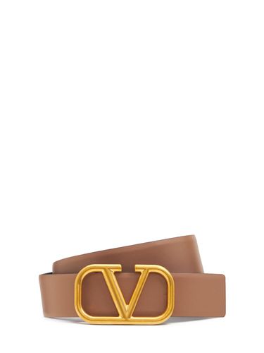 Ceinture Réversible En Cuir V Logo 4 Cm - VALENTINO GARAVANI - Modalova