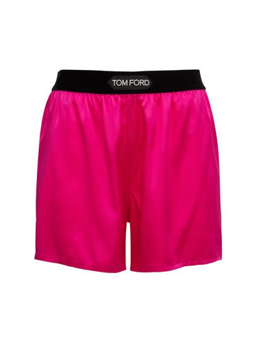 Short En Satin De Soie À Logo - TOM FORD - Modalova