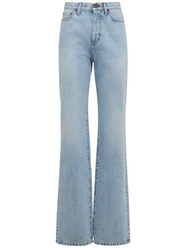 Jean Droit En Denim De Coton Janice - SAINT LAURENT - Modalova