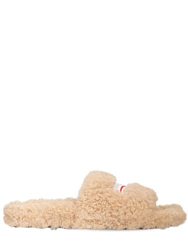 Claquettes En Faux Shearling Furry 10 Mm - BALENCIAGA - Modalova