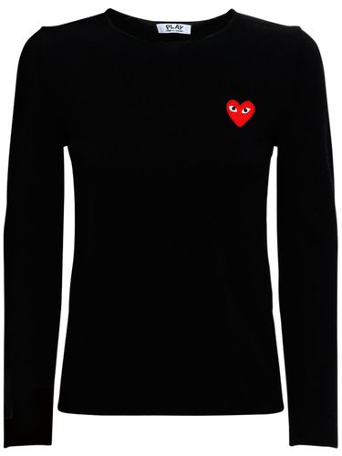 Pull-over En Maille De Laine À Logo Col Rond - COMME DES GARÇONS PLAY - Modalova