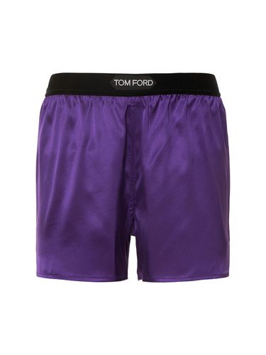 Mini-short En Satin De Soie À Logo - TOM FORD - Modalova