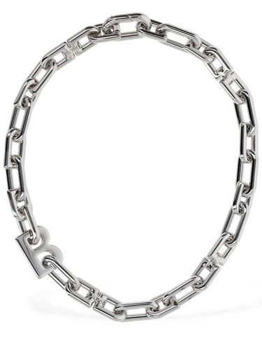 Collier Chaîne En Laiton B - BALENCIAGA - Modalova