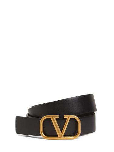 Ceinture En Cuir À Logo 30 Mm - VALENTINO GARAVANI - Modalova