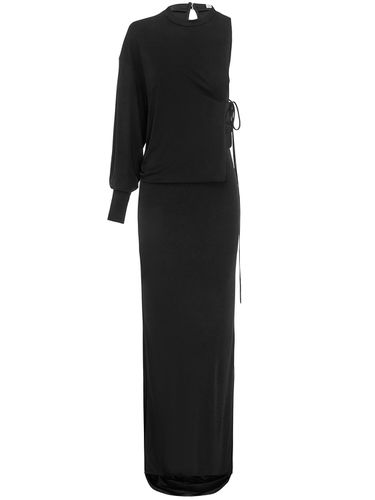 Robe Longue Asymétrique En Jersey De Viscose - CHRISTOPHER ESBER - Modalova