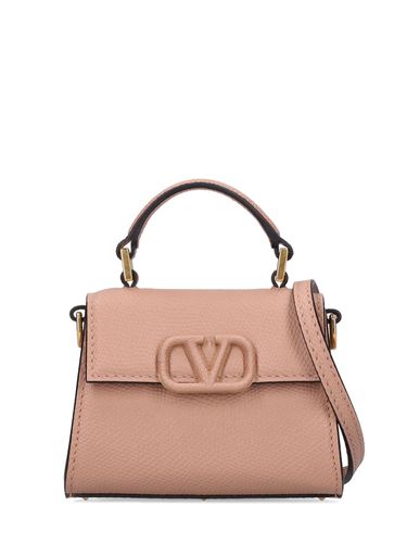 Sac Porté Épaule En Cuir Grainé Micro V Sling - VALENTINO GARAVANI - Modalova