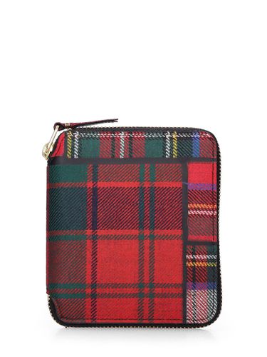 Portefeuille Zippé En Patchwork De Laine Tartan - COMME DES GARÇONS WALLET - Modalova