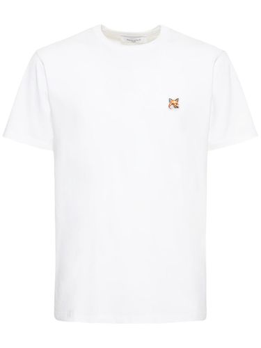 T-shirt En Jersey De Coton À Logo - MAISON KITSUNÉ - Modalova