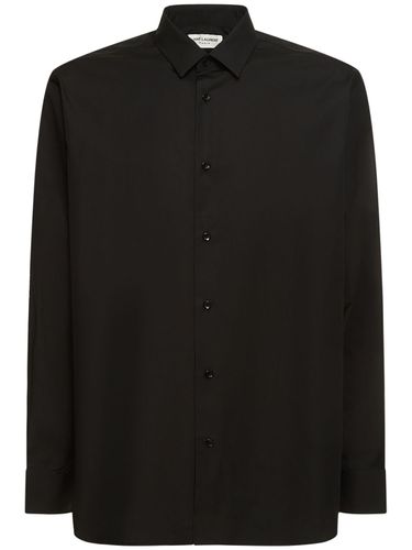 Chemise En Popeline De Coton - SAINT LAURENT - Modalova