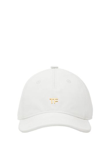 Casquette En Toile De Coton Et Cuir Tf - TOM FORD - Modalova