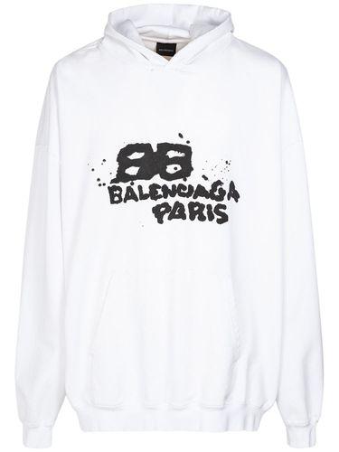 Sweat-shirt En Coton À Capuche - BALENCIAGA - Modalova