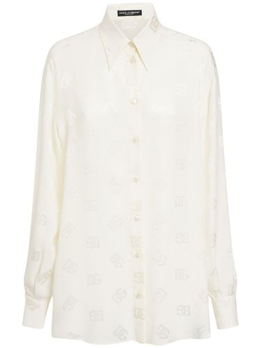 Chemise En Soie Jacquard À Monogramme - DOLCE & GABBANA - Modalova