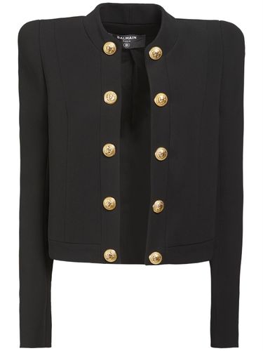 Blazer Boutonné En Crêpe De Viscose - BALMAIN - Modalova